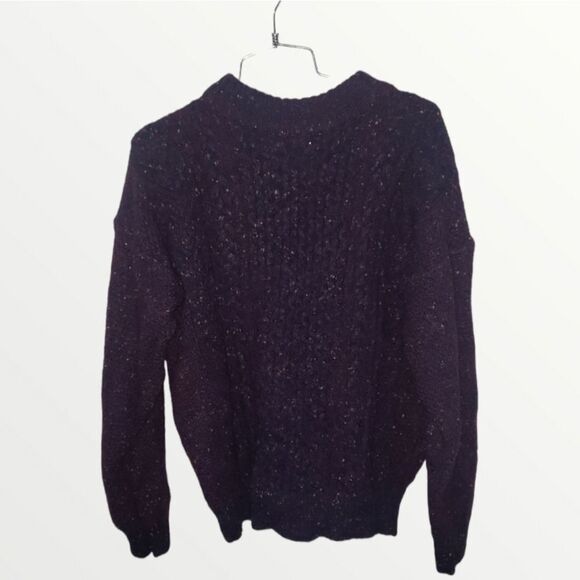 vintage b.d baggies eggplant flecked wool pullover Large - Picture 1 of 6